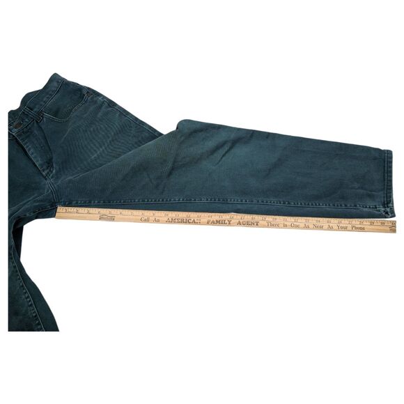 LEE Green Denim Jeans Tapered Leg Made in USA - Picture 13 of 15